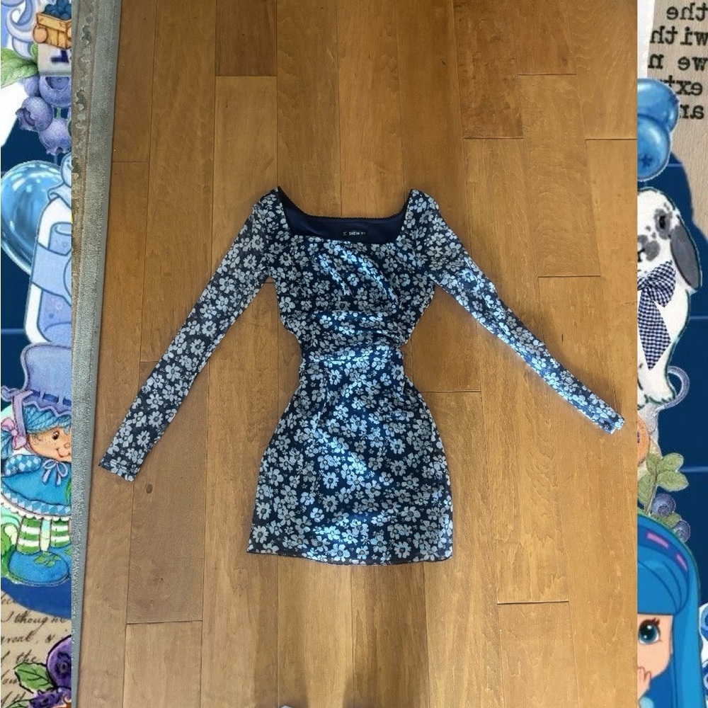 Princess Polly Blue Floral Mini Dress